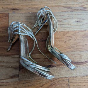 Bakers Gold Strap Shoes, Size 11